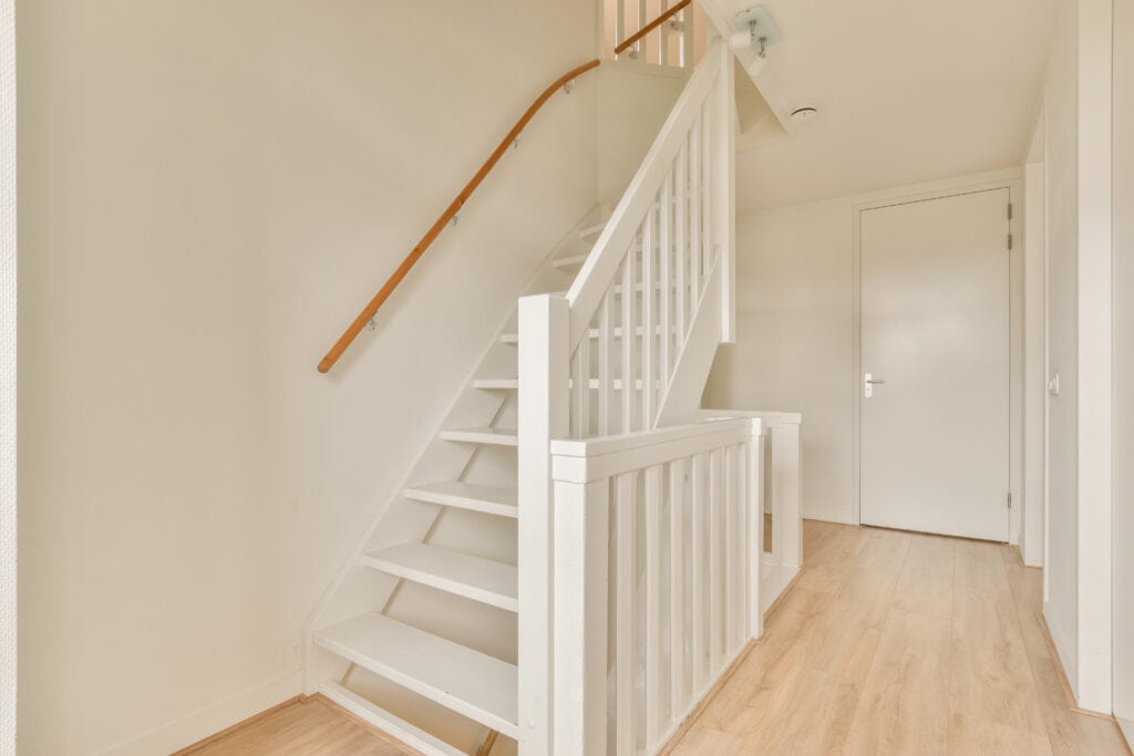 Narrow staircase in a modern flat